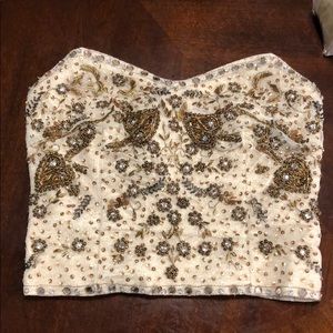 NWT never worn strapless beaded top